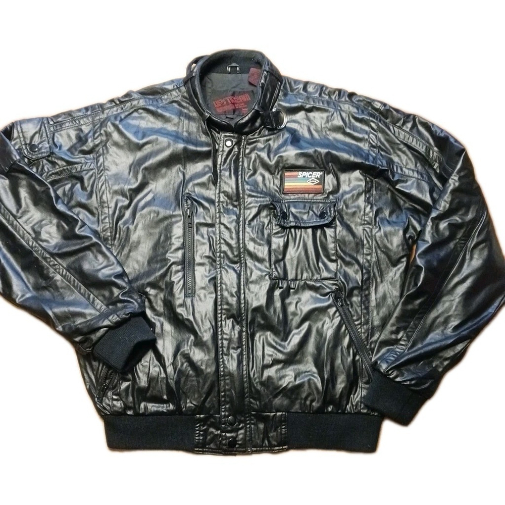 Upstream Racing Division Nylon Jacket Mens Large Insulated Black